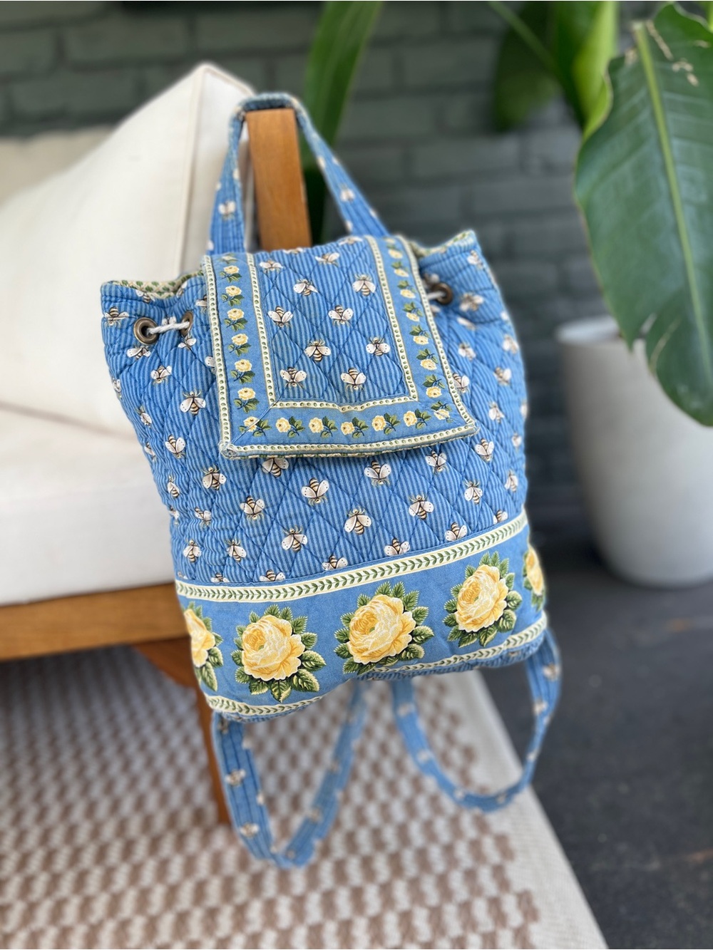 Vera Bradley Bees drawstring Backpack